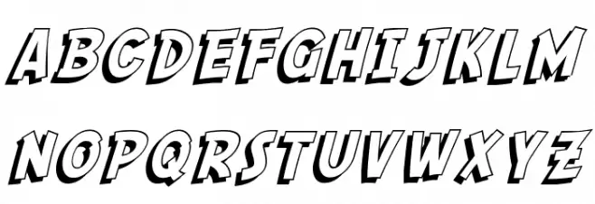 SF Comic Script Shaded Fonte MAIÚSCULAS