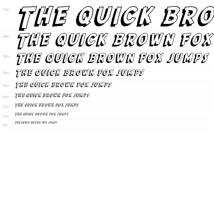 SF Comic Script Shaded Waterfall