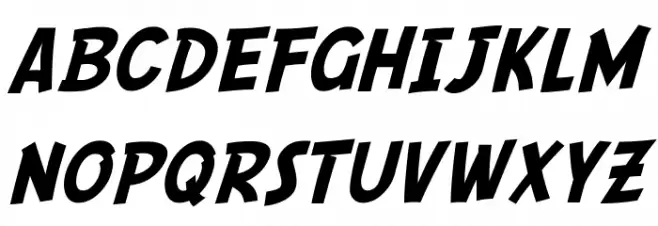 SF Comic Script Font Litere mari