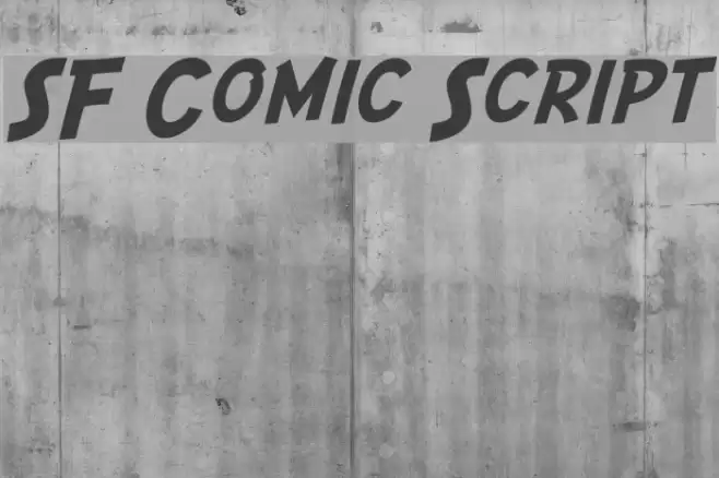 SF Comic Script Font examples