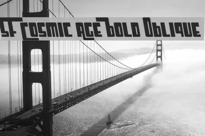 SF Cosmic Age Bold Oblique Font examples