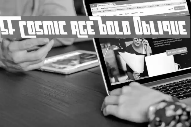 SF Cosmic Age Bold Oblique Font examples