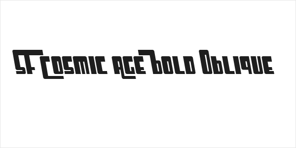 SF Cosmic Age Bold Oblique Logo