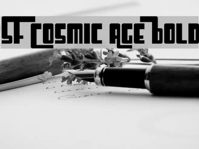 SF Cosmic Age Bold Font examples