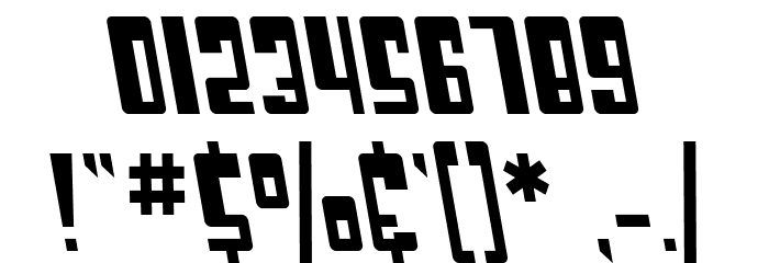 SF Cosmic Age Condensed Oblique Font OTHER CHARS