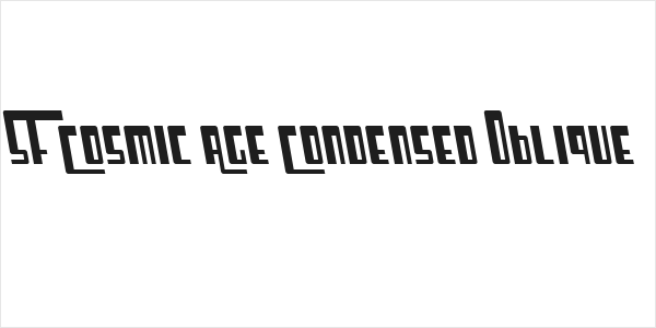 SF Cosmic Age Condensed Oblique Logo