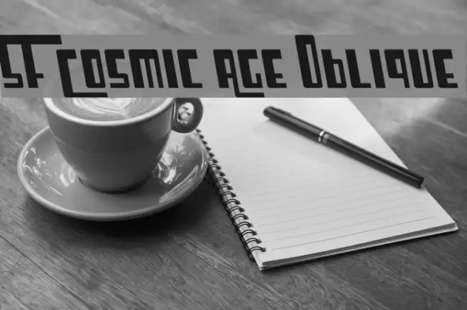 SF Cosmic Age Oblique Font examples
