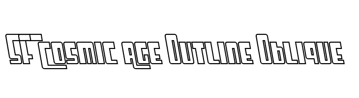 SF Cosmic Age Outline Oblique  नि: शुल्क फ़ॉन्ट्स डाउनलोड