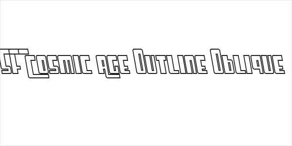 SF Cosmic Age Outline Oblique Logo