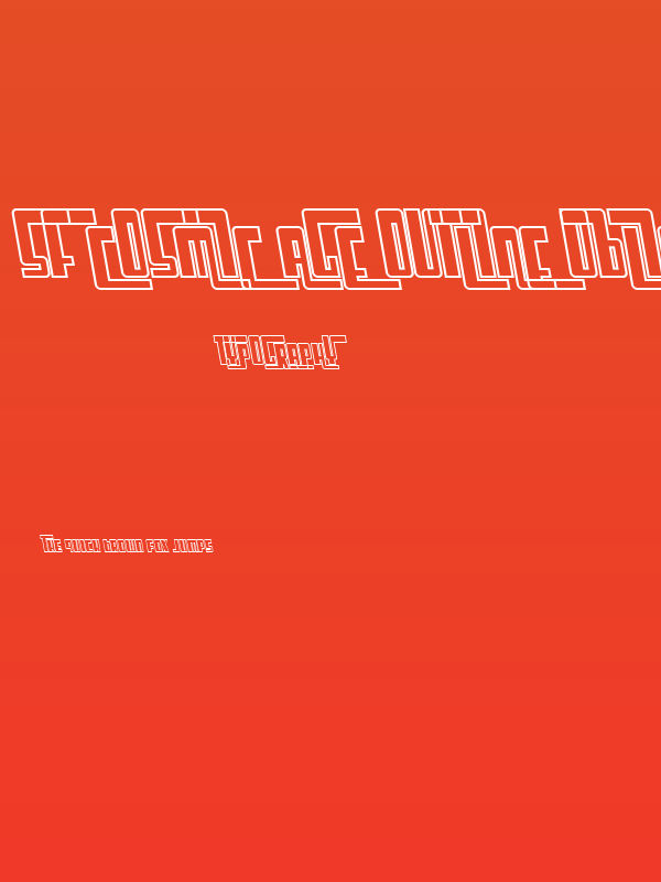 SF Cosmic Age Outline Oblique Poster