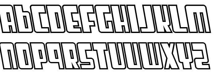 SF Cosmic Age Outline Oblique Font LOWERCASE