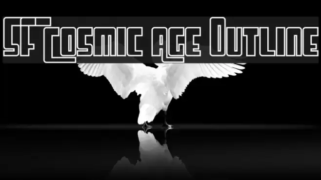 SF Cosmic Age Outline Font examples