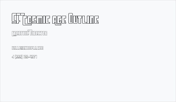 SF Cosmic Age Outline Business Card
