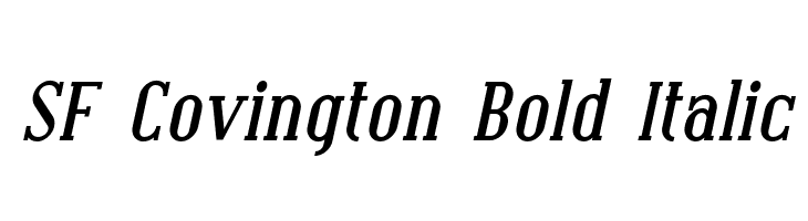 SF Covington Bold Italic Font