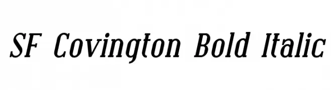 SF Covington Bold Italic  免费字体下载