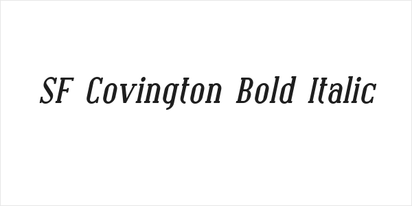 SF Covington Bold Italic Logo