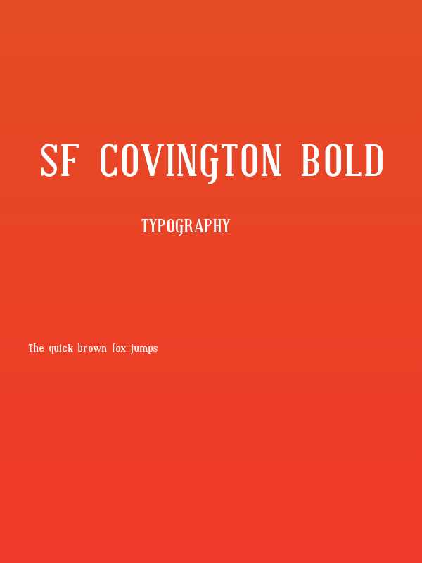 SF Covington Bold Poster