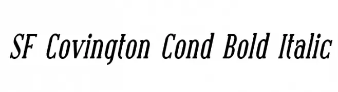 SF Covington Cond Bold Italic  免费字体下载