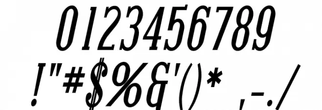 SF Covington Cond Bold Italic Font OTHER CHARS