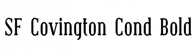 SF Covington Cond Bold  免费字体下载