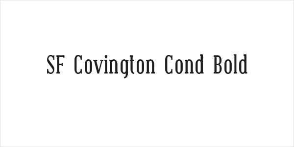 SF Covington Cond Bold Logo