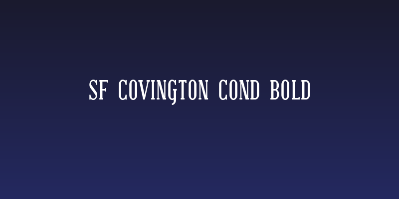 SF Covington Cond Bold Social Header