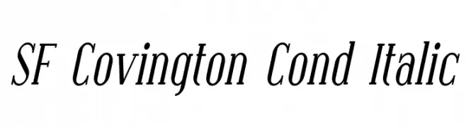 SF Covington Cond Italic  免费字体下载