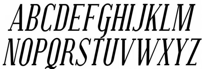 SF Covington Cond Italic Caratteri MAIUSCOLE
