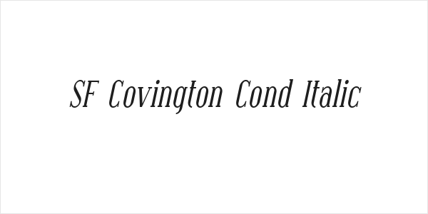 SF Covington Cond Italic Logo
