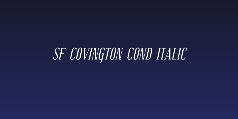 SF Covington Cond Italic Social Header
