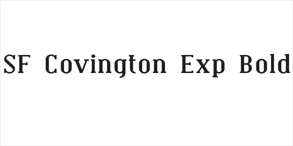 SF Covington Exp Bold Logo