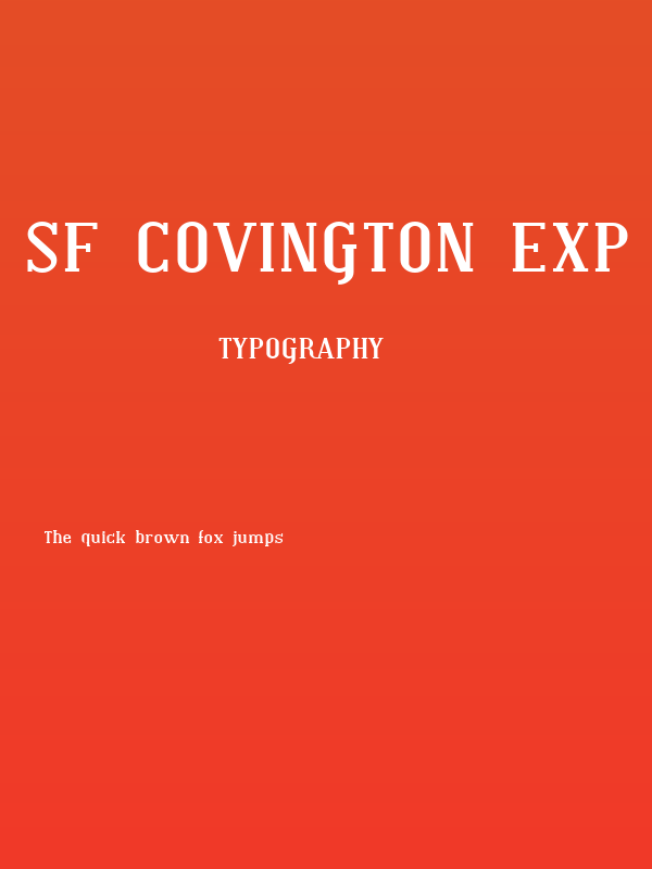 SF Covington Exp Bold Poster