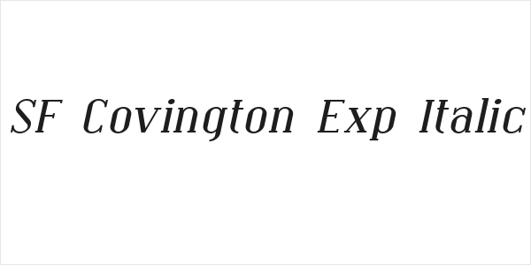 SF Covington Exp Italic Logo