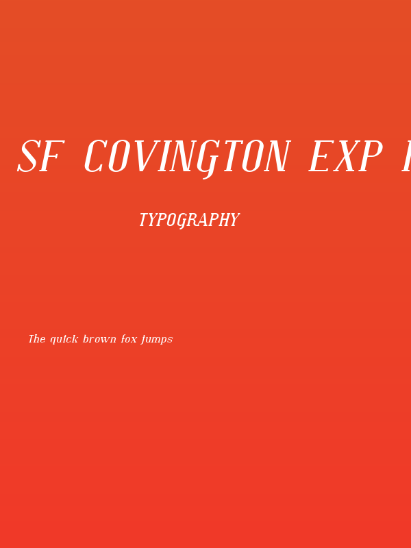 SF Covington Exp Italic Poster