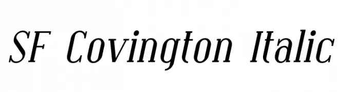 SF Covington Italic  les polices de caractères gratuit tlcharger