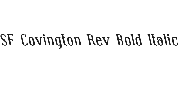 SF Covington Rev Bold Italic Logo