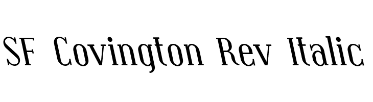 SF Covington Rev Italic  नि: शुल्क फ़ॉन्ट्स डाउनलोड