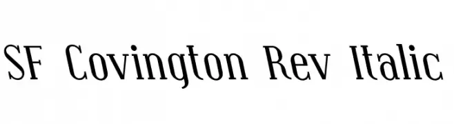 SF Covington Rev Italic  les polices de caractères gratuit tlcharger