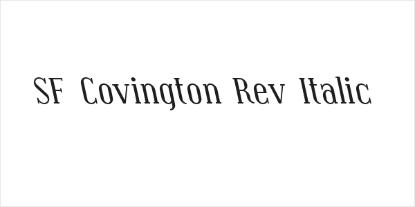 SF Covington Rev Italic Logo