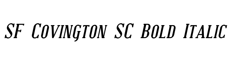 SF Covington SC Bold Italic Font