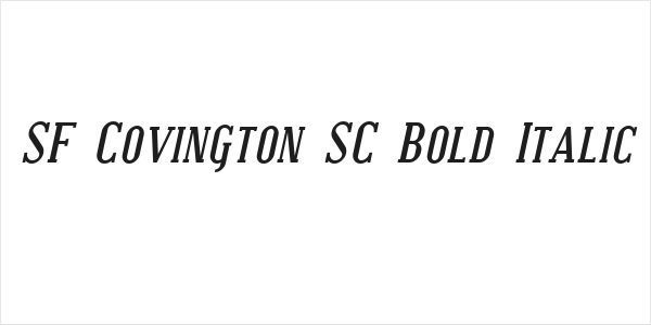 SF Covington SC Bold Italic Logo