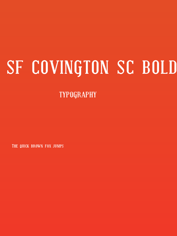 SF Covington SC Bold Poster