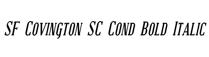 SF Covington SC Cond Bold Italic Font