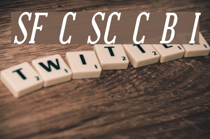 SF Covington SC Cond Bold Italic Font examples
