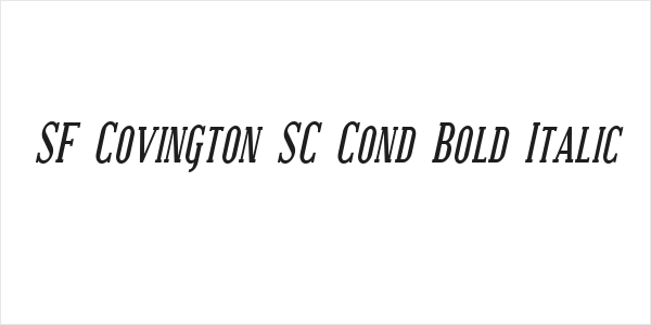 SF Covington SC Cond Bold Italic Logo