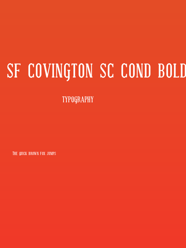 SF Covington SC Cond Bold Poster