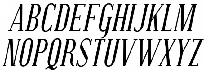 SF Covington SC Cond Italic Caratteri MAIUSCOLE