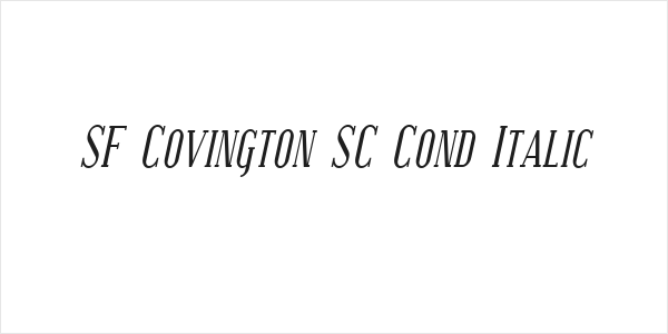SF Covington SC Cond Italic Logo