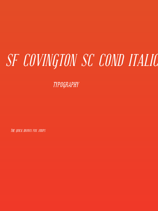 SF Covington SC Cond Italic Poster