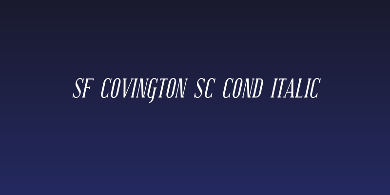 SF Covington SC Cond Italic Social Header